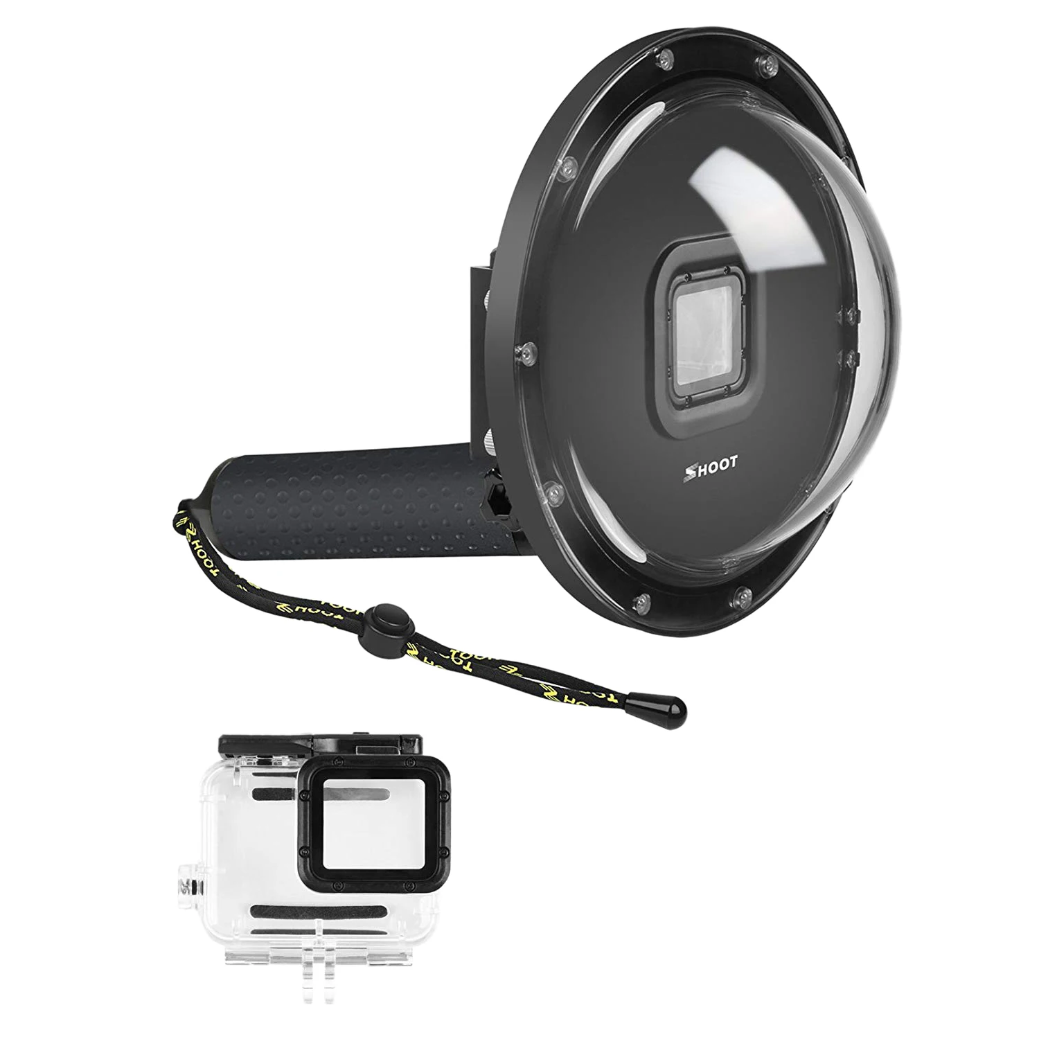 

SHOOT Dome Port for GoPro Hero 6/Hero 5/Hero(2018) Black Camera Underwater Diving Transparent Lens Housing Dome with Gray Floa