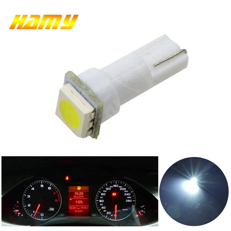 

1x Car Interior Light LED T5 1 SMD Dashboard Wedge led auto Light Bulb Lamp Red Blue Green Blue White 12V 1smd Instrument 5050