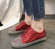 

2018 new shoes women's pearl shoes linen flat shoes fashion casual shoes