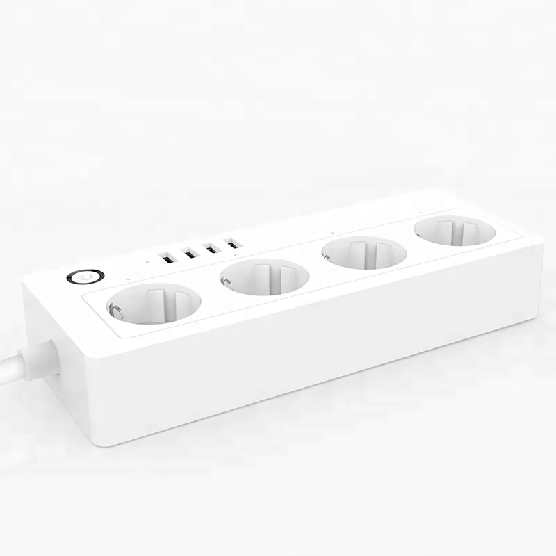 Wifi Smart power Strip Защита от перенапряжения 4 розетки ЕС розетки с USB Домашний комплект адаптер работает с Amazon Alexa Google Home