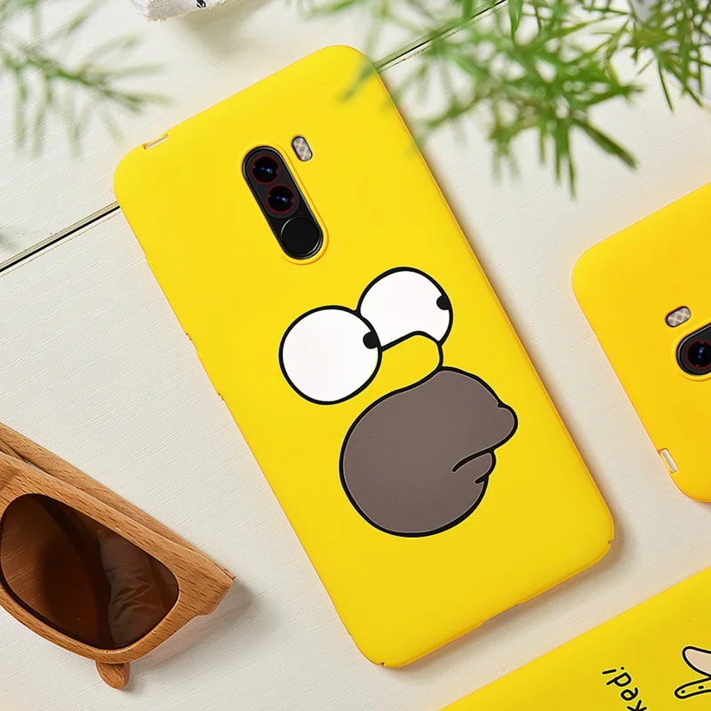 Hisomone Cute Animal Yellow Case For Xiaomi Pocophone F1 Mi A1 5X Hard Phone Case For Xiaomi Redmi 5 Plus 4X Note 5 Back Cover