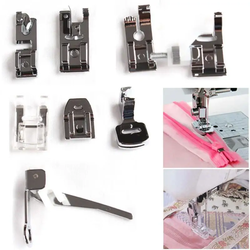 

8pcs/set Stitches DIY Multifunctional Alloy Domestic Blind Sewing Machine Tools Patchwork Spare Parts Apparel Presser Foot