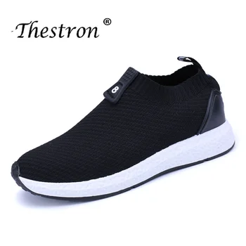

Thestron Cheap Mans Sport Shoes Fashion Brand Athletic Sneakers Slip-On Shoes Male Spring Summer Jogging Sneakers Black Mens