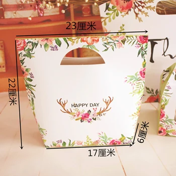 

23*22*6m flower candy paper box candy box wedding gift box 100pcs Free shipping