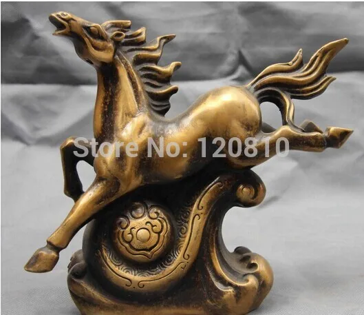 

Chinese Classical Copper Bronze Feng Shui Zodiac Lucky horse Steed Art statue