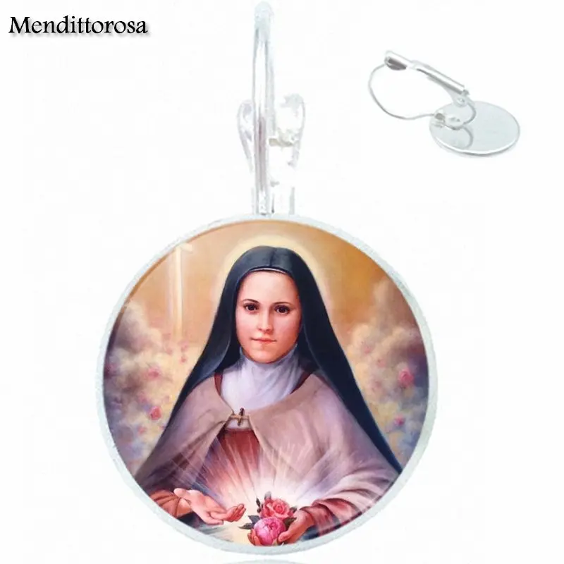 Женские вечерние серьги подвески St Therese бронзовые/Серебристые/золотистые