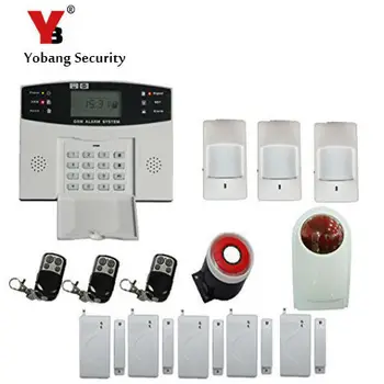 

YobangSecurity Keyboard 433MHz Wireless GSM House Alarm System Spanish Russian Italian Cezch Voice Prompt Strobe Siren Outdoor