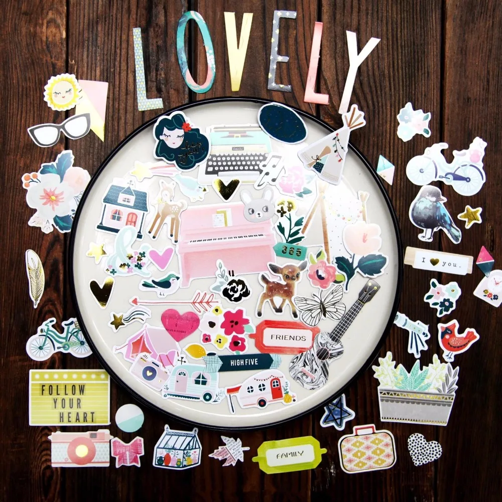 70pcs the lovely style stickers scrapbookingcard makingjournaling