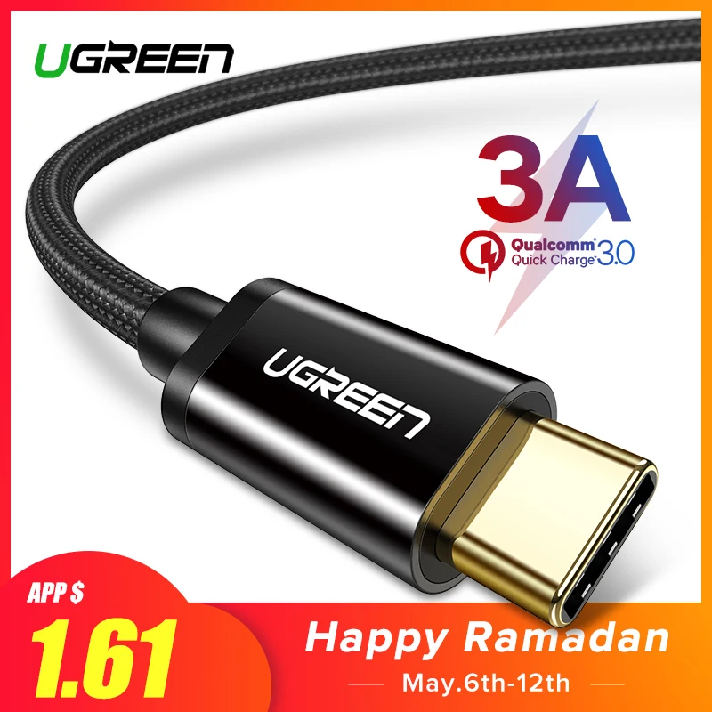 Ugreen USB Type C Cable for Samsung S9 S8 Fast Charge Type-C Mobile Phone Charging Wire USB C Cable for Xiaomi mi9 Redmi note 7 Ugreen USB Type C Cable for Samsung S9 S8 Fast Charge Type-C Mobile Phone Charging Wire USB C Cable for Xiaomi mi9 Redmi note 7