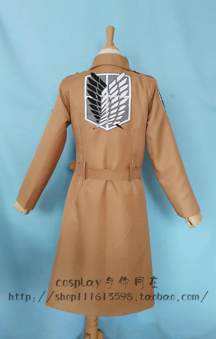 Anime Attack on Titan Cos Levi·Ackerman Dust Coat Wind Coat Cosplay Costume Tops