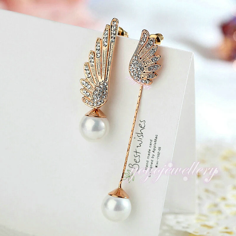 Mytys Angel Wings Pearl Drop Dangles Earrings Gp Fashion Trendy Long Mytys Angel Wings Pearl Drop Dangles Earrings Gp Fashion Trendy Long E244 In From Jewelry Accessories On Aliexpress Alibaba