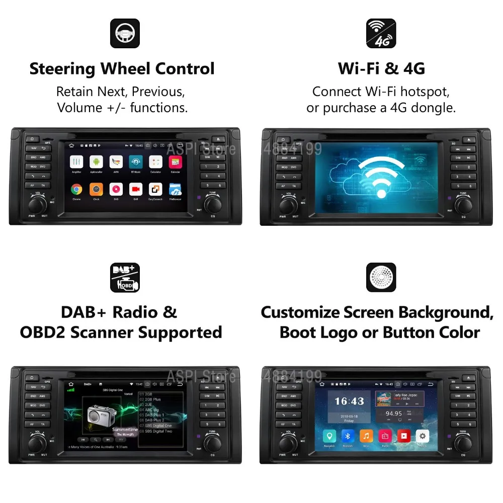 Автомобильный dvd-плеер для BMW E38 E39, Android 9,0 gps Навигация стерео ips экран Автомобильный мультимедийный плеер, в тире Автомобильный радио головное устройство