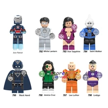 Single Super Hero Green White Lantern Lgdigo Black Hand Saint Walker Jessica Cruz Lex Luthor building blocks toy for children