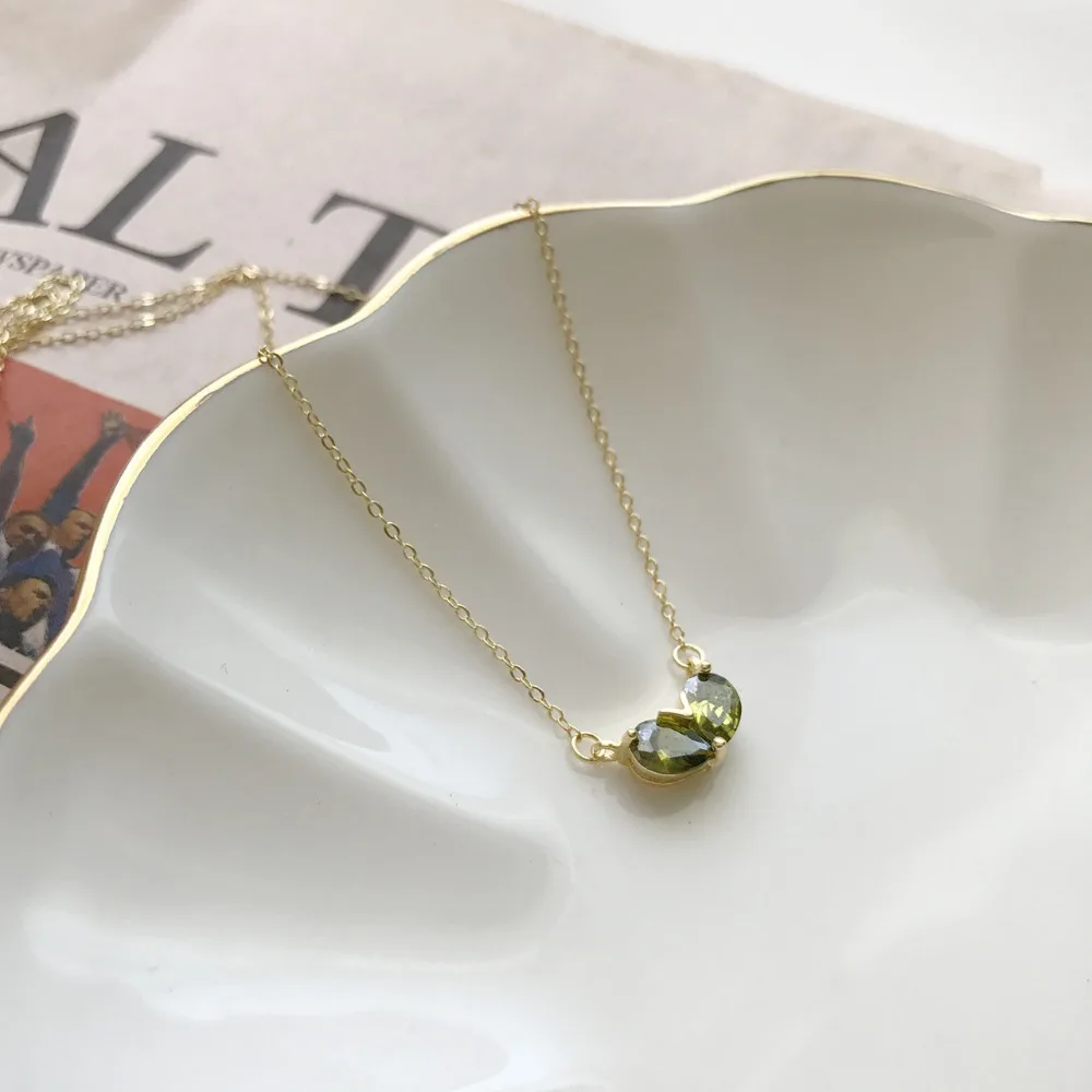 

1pc Cute Women's Authentic 925 Sterling silver Zirconia Love Heart Pendant Choker necklace FINE jewelry X115