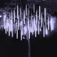 Thrisdar 30 см 50 см метеоритный дождь Рождественская елка Сказочный светильник 8 трубок открытый сад патио сосулька капля снег падающий светильник