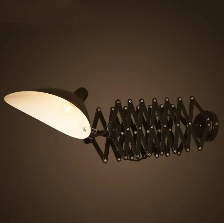 

Loft Iron Telescopic Restaurant Bed Room LED Wall Lamp Personality American Village Simple Home Decor Lighting Freeshipping