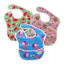 3 пары непромокаемые детские нагрудники Регулируемая Одежда для маленьких девочек Новинка Ohbabyka шаблон печати нагрудники для новорожденных Многоразовые Детские Suff