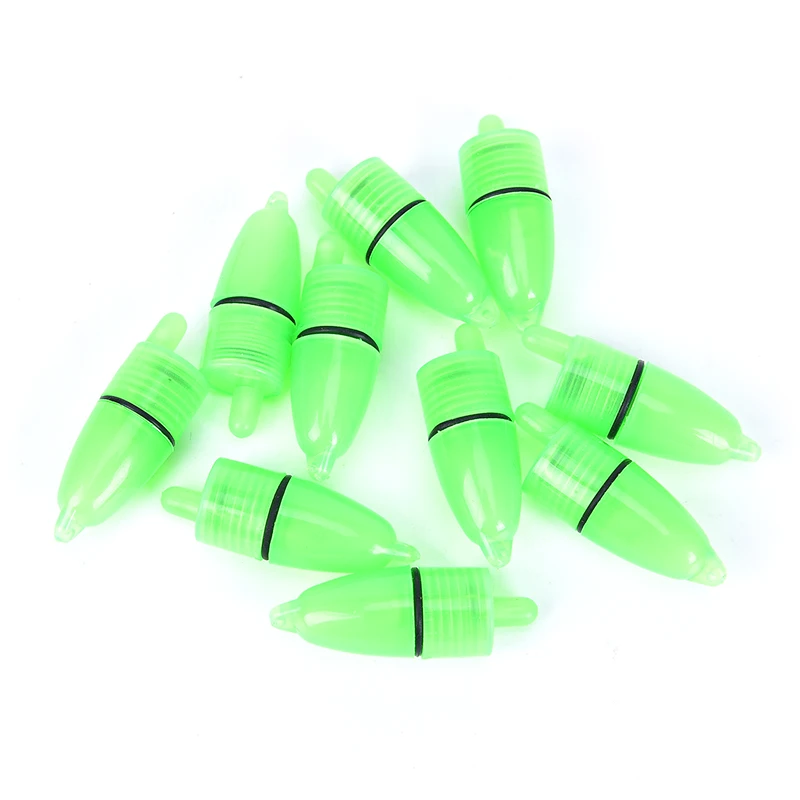 10 Pcs/set Outdoor Night Fish Equipment 4.5cm*1.5cm LED Light Fishing Floats Bobber Rod Bite Flotteur De Peche | Спорт и развлечения