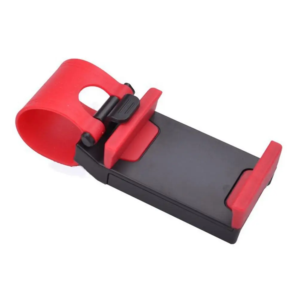Универсальный автомобильный зажим рулевого колеса держатель для телефона для iPhone X 8 7 7Plus 6 6s Автомобильный держатель для мобильного телефона для смартфона samsung Xiaomi - Цвет: Red
