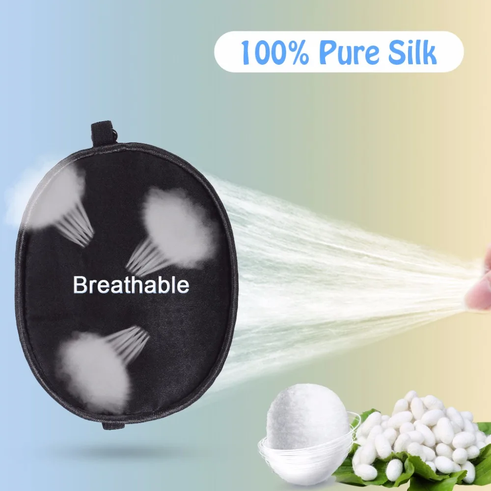 Pure Silk Eye Patch For Children Amblyopia Obscure Astigmatism Training Strabismus Correction Black (3)