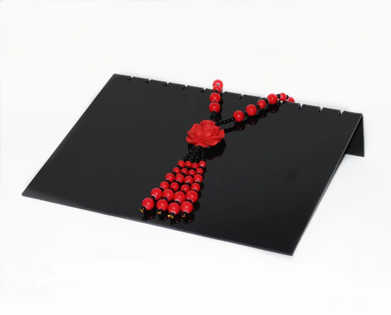 

Tabletop Earring Necklace Jewelry Black Acrylic Display Stand Necklace Pendant Holder Ornaments Craft Shelf