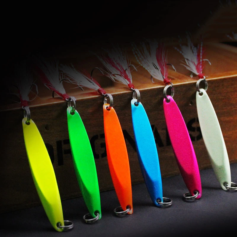 

New Arrival Lures color Sequins Metal Bass Hard Spoon Bait 7g/10g/14g/20g Jig Wobbler Lure Artificial Baits