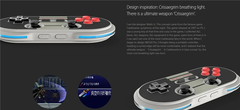 Беспроводной Bluetooth геймпад 8Bitdo NES30 Pro игровой контроллер для iOS Android ПК длительное