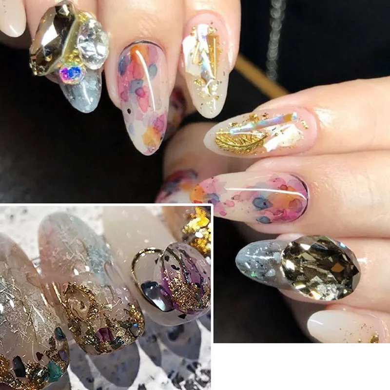 

Ink Nails 12 Colors Liquid Gel Inks Polish Marble Fancy Nails Salon Design MSI-19