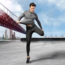 Брендовая мужская Спортивная футболка с длинными рукавами для бега, быстро сухие дышащие для фитнеса и спортзала, Мужская одежда для йоги, компрессионная рубашка