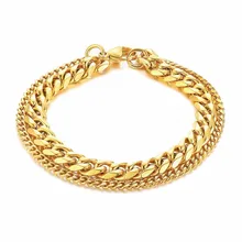 Классический мужской браслет из нержавеющей стали в стиле хип-хоп, рок, Homme, ювелирное изделие 8.26in