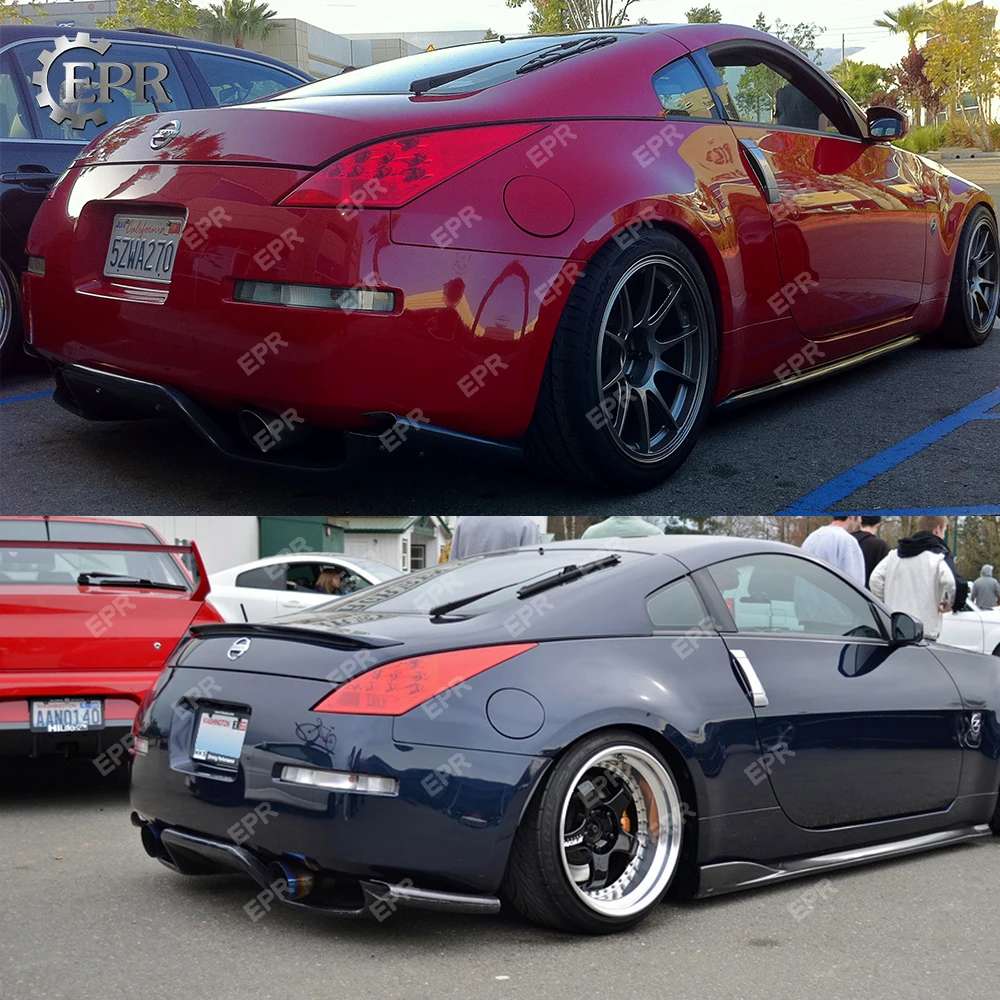 Задний диффузор из стекловолокна для Nissan Z33 350Z (2003 2008) Infiniti G35 Coupe 2D JDM TS Style (с