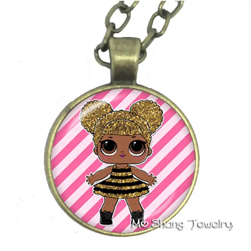 Yanhong Ювелирные изделия кукла стеклянный кулон ожерелье дисплей ручной детский сюрприз действия детский подарок на день рождения