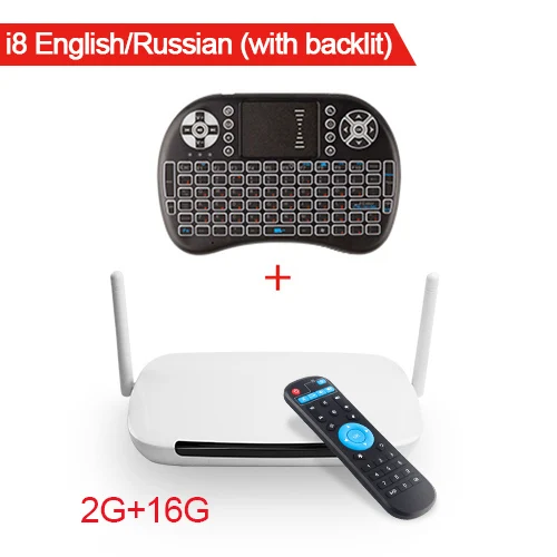 Leadcool Q1404 телеприставка 1G 8G RK3229 Mali400MP Android 8,1 TV box HDMI 2,0 медиаплеер для смарт-поддержка ТВ-коробок 2,4G wifi - Цвет: 2G 16G Box with I8TR