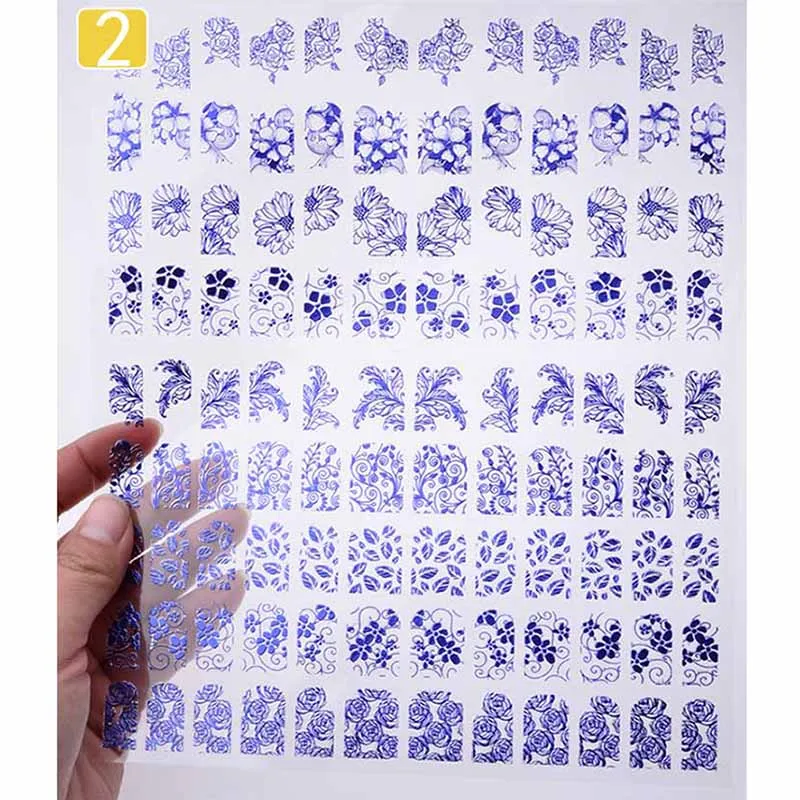 Маникюрный 3D стикер для ногтей DIY Наклейка s& disticles Carapace Pet стикер для ногтей 3 вида голубой Комплексная - Цвет: blue2