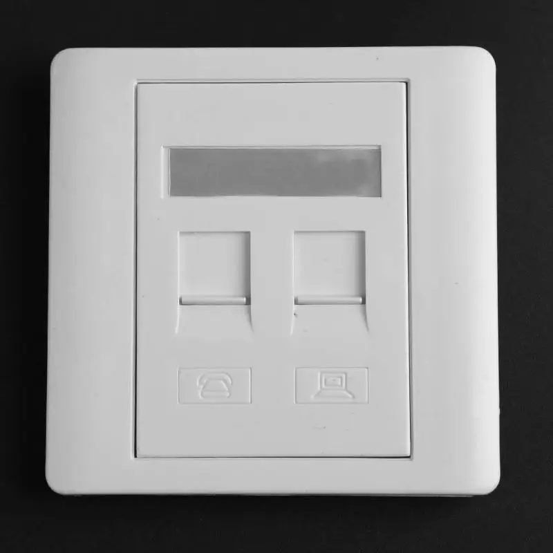 86 розетка настенного типа Двухпортовая сетевая LAN телефонная панель Faceplate Plug