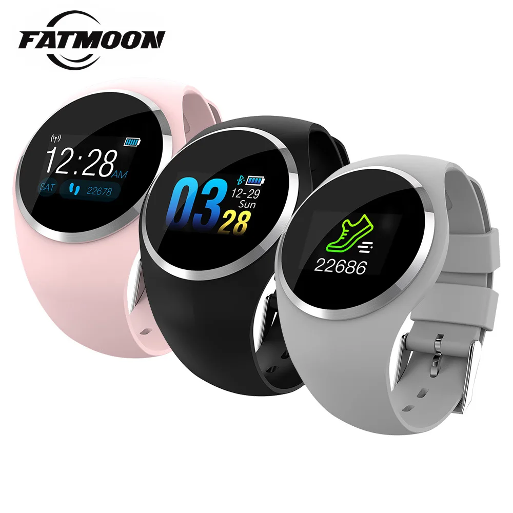 FATMOON Q1 Смарт Браслет 1 0 дюймов круглый Фитнес сердечного ритма крови монитор