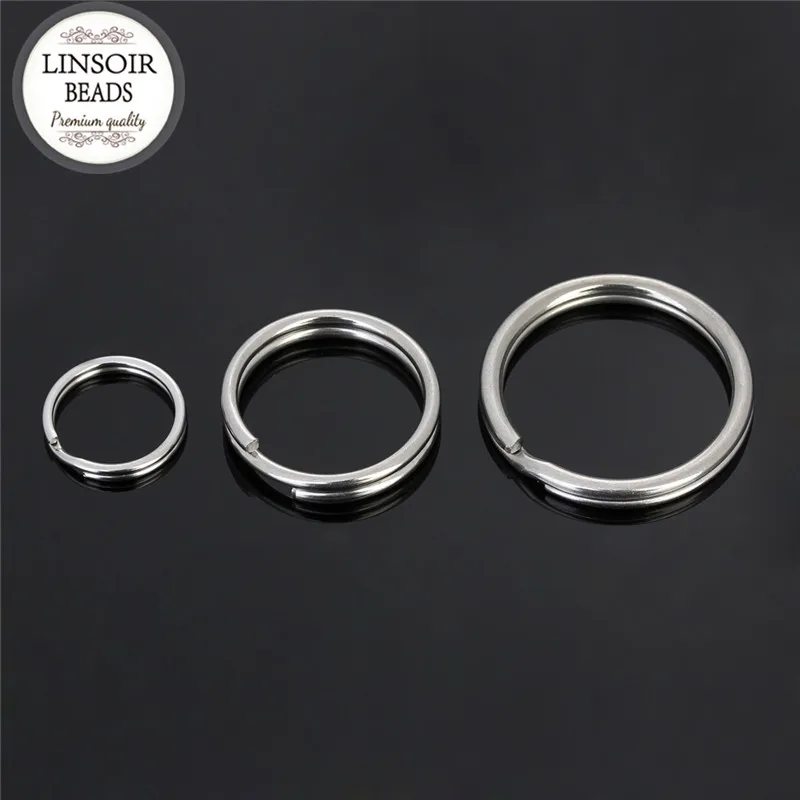 LINSOIR 50 unids/lote 13mm 20mm 25mm dividir anillo de llave cadenas de acero inoxidable de plata llavero Llaveros de la fabricación de la joyería Diy Llaveros LINSOIR 50 unids/lote 13mm 20mm 25mm dividir anillo de llave cadenas de acero inoxidable de plata llavero Llaveros de la fabricación de la joyería Diy Llaveros