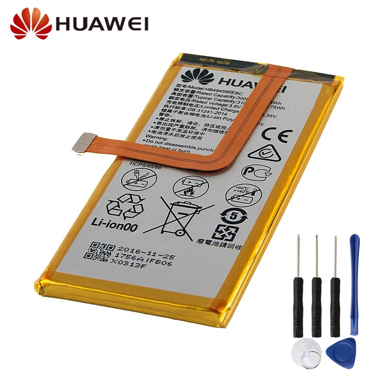 

Original Replacement Battery HB494590EBC For Huawei Honor 7 Glory PLK-TL01H ATH-AL00 PLK-AL10 Genuine Phone Battery 3100mAh