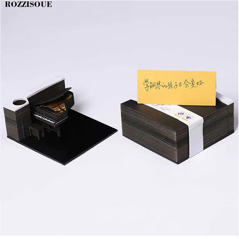 

3D Piano Post It Sticky Notes Index Tabs Japanese Memo Pads Notas Adhesivas Bookmark Stickers Office Decoration Cards for Words