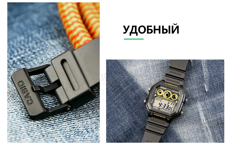 Casio лучший бренд роскошных Мужчин Спортивные AE-1200WHD-1A цифровые Часы Водонепроницаемый Полный Календарь Сигнализация нержавеющей стали группа Relogio