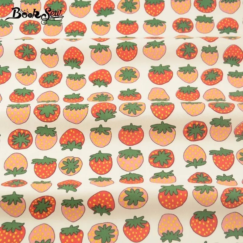 Подушки для книг с милым рисунком клубники хлопчатобумажная ткань постельное белье с вышивкой Лоскутная Ткань ремесла куклы