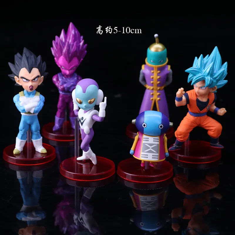 

2018 6pcs/set 8~9cm Action Figures Dragon Ball Super vol.7 Trunks Vegetto Zamasu Super Saiyan Rose Goku Black Grand Priest Toys