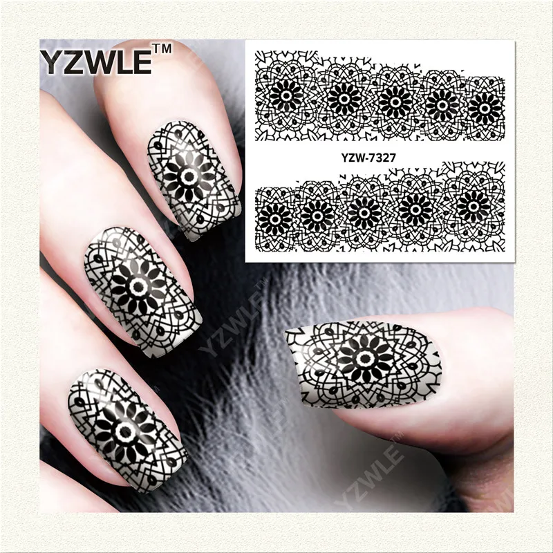 

YZWLE 1 Sheet DIY Decals Nails Art Water Transfer Printing Stickers Accessories For Manicure Salon YZW-7327