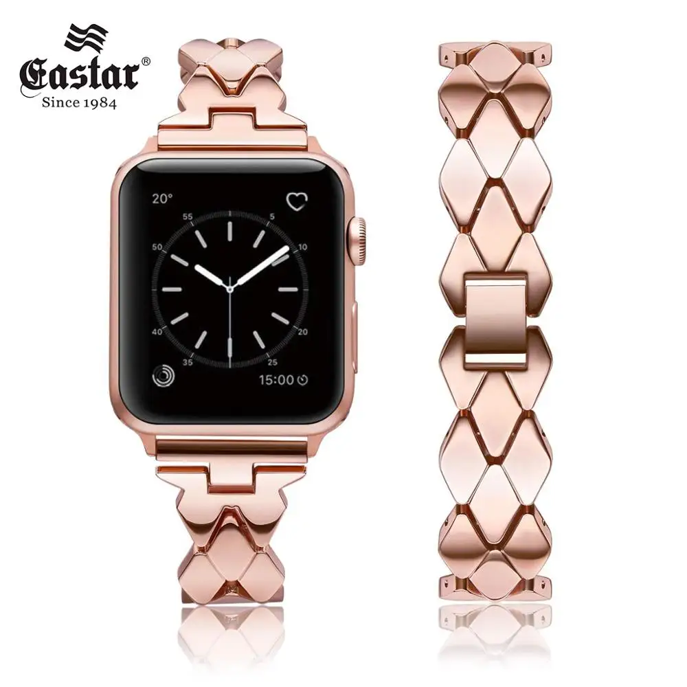 Цветной ремешок из нержавеющей стали для Apple Watch series 1/2/3 42 мм 38 браслет iwatch 4/5 40 44