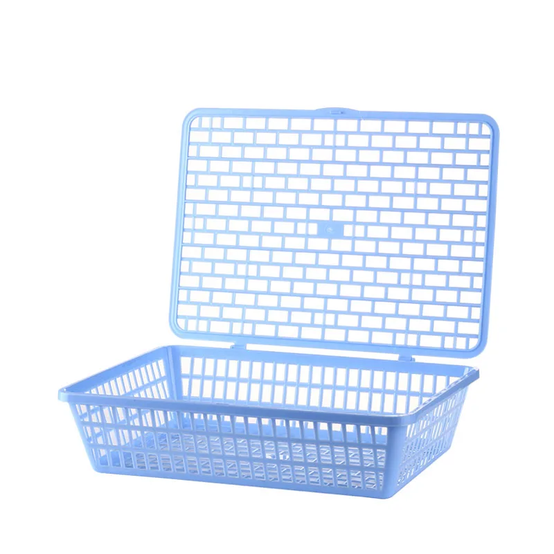 

1 Pc Crate Basket | Box for Home or Office Storage And Organization with Handles Rectangular Stackable Dairy office supplies