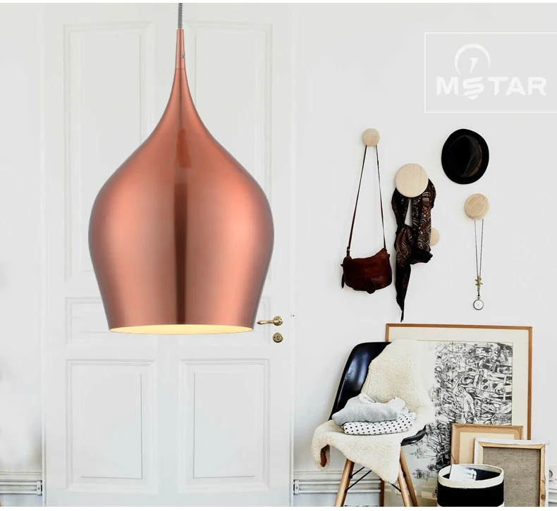 

Modern minimalist Restaurant Bar Cafe creative personality color cafe bar dining table D 12 cm single head small pendant lamp