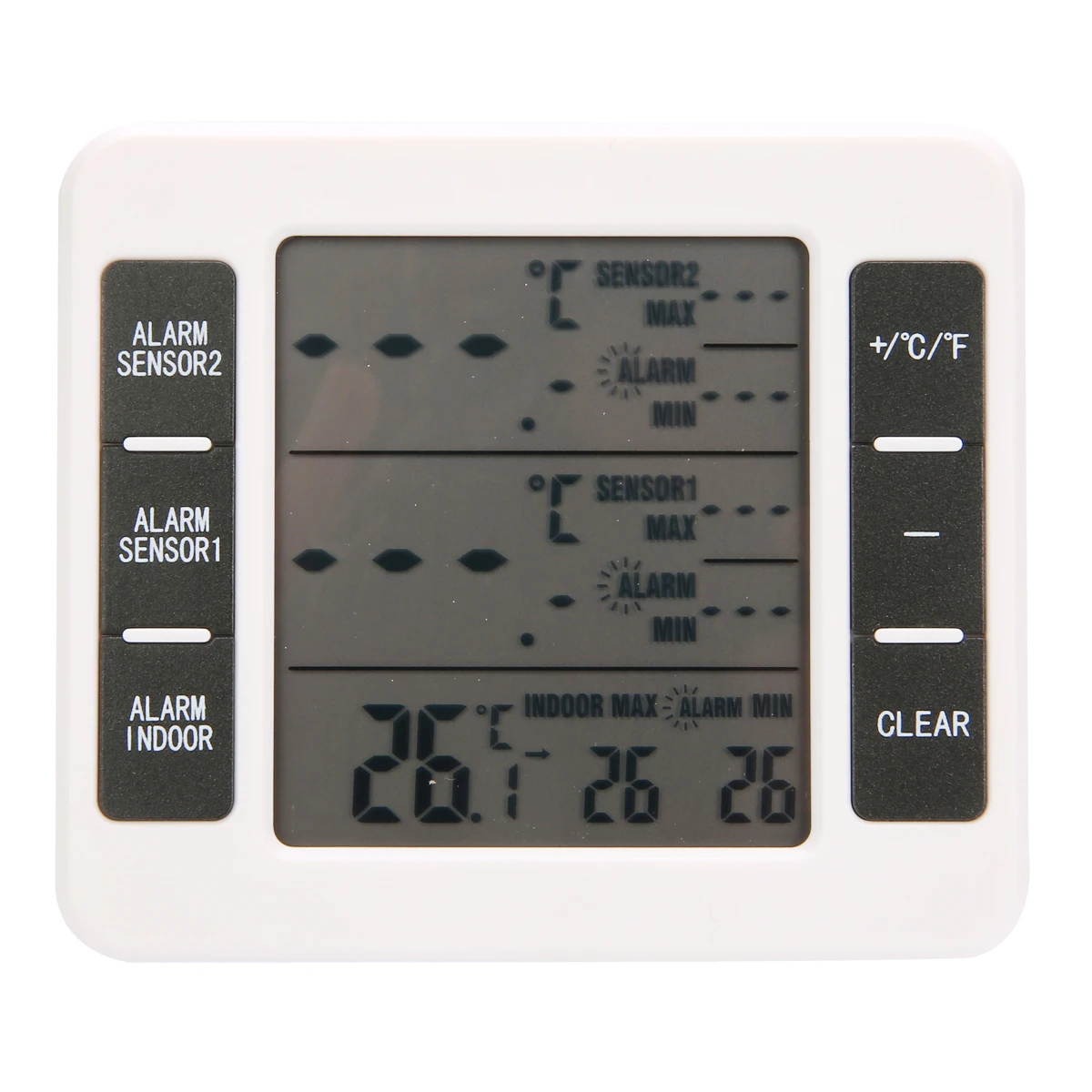 LCD Digital Thermometer Weather Station Temp Meter Indoor Outdoor Wireless Transmitter Temperature Instruments