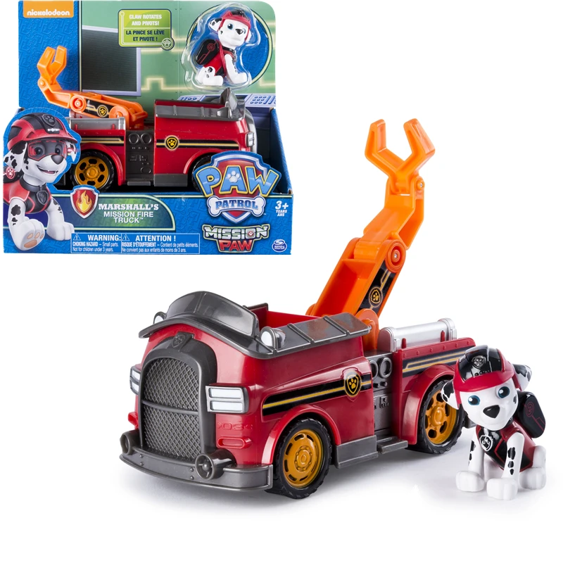 

New Genuine Paw Patrol Toy Car Marshall Have Box Apollo Everest Ryder Skye Action Figure Anime Model PVC Toy for Children Gift