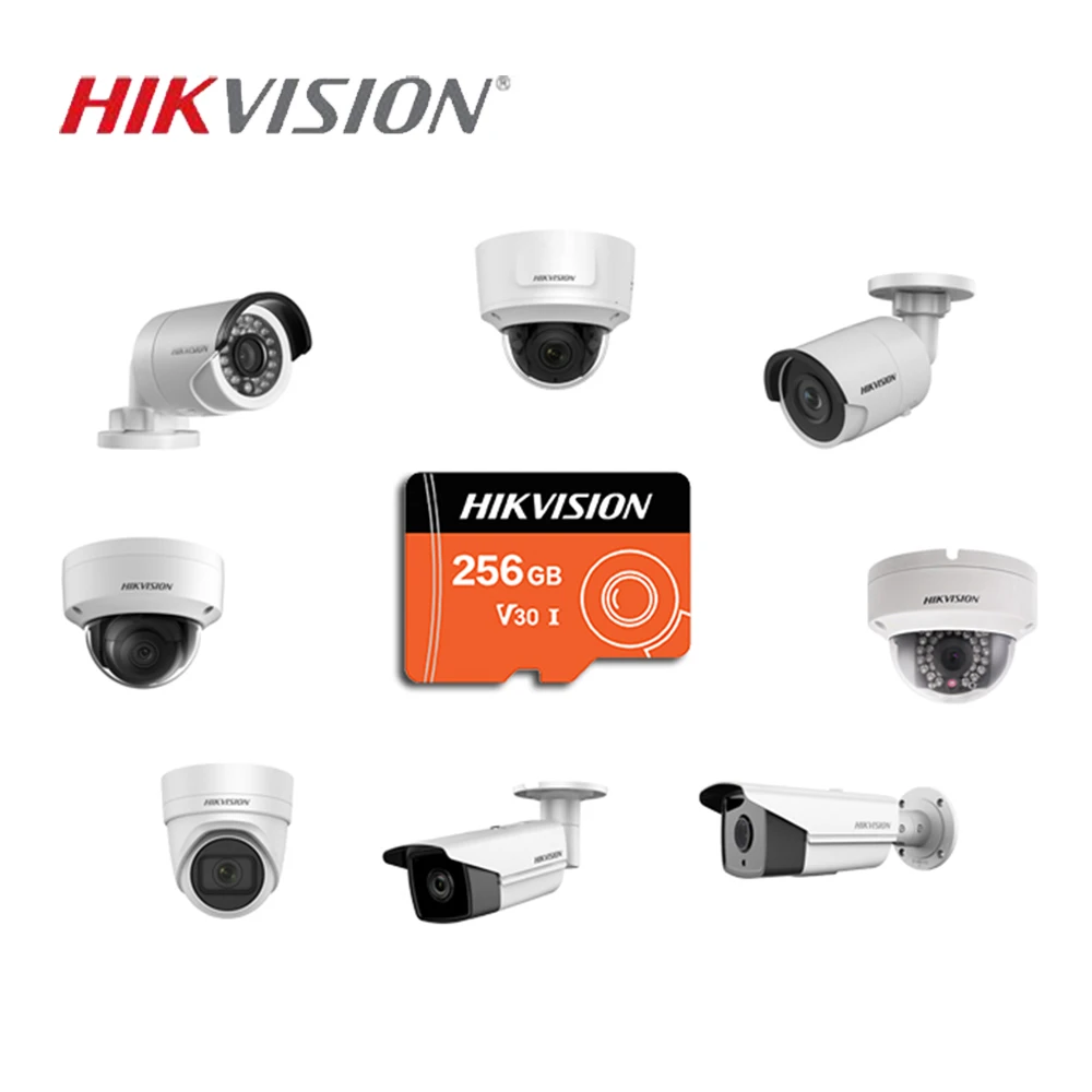 HIKVISION карта памяти sd card смартфон 256 ГБ 128 32 v30 Профессиональная для наблюдения