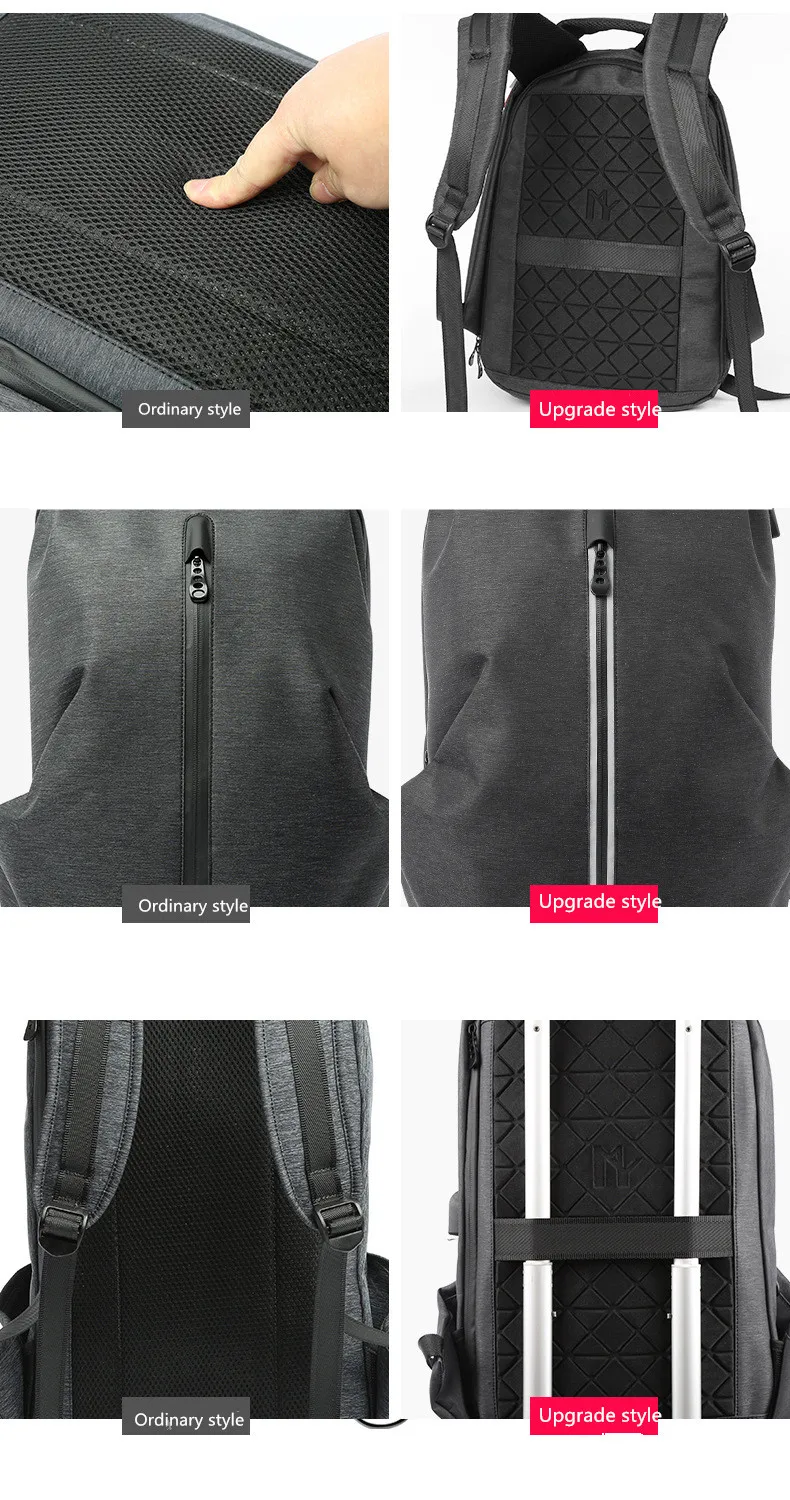Модный мужской рюкзак с защитой от вора, USB Рюкзак 15,6, рюкзак для ноутбука, женский и мужской школьный рюкзак для женщин, мужской рюкзак для путешествий, Mochila feminina